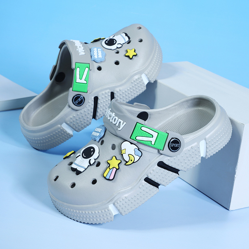 Dječje Crocs-stil sandale za dječake, protuklizne, otporne na habanje, s debelim potplatom, zatvorenim prstima, casual plažne sandale