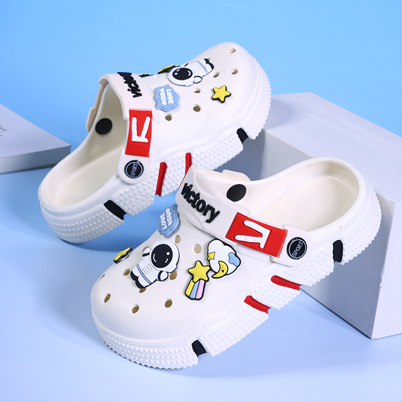 Dječje Crocs-stil sandale za dječake, protuklizne, otporne na habanje, s debelim potplatom, zatvorenim prstima, casual plažne sandale