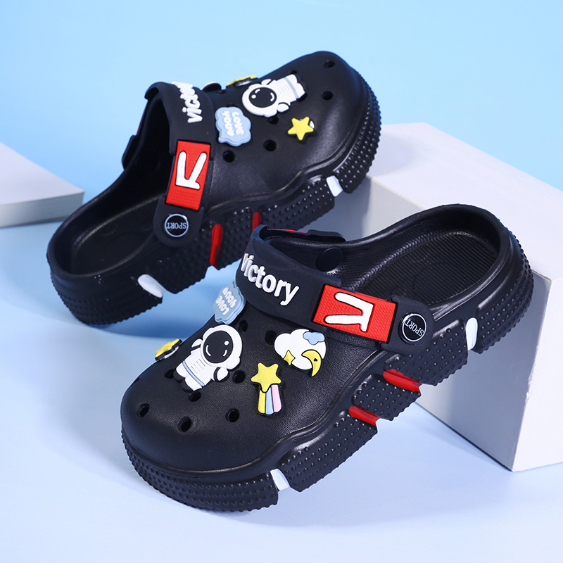 Dječje Crocs-stil sandale za dječake, protuklizne, otporne na habanje, s debelim potplatom, zatvorenim prstima, casual plažne sandale
