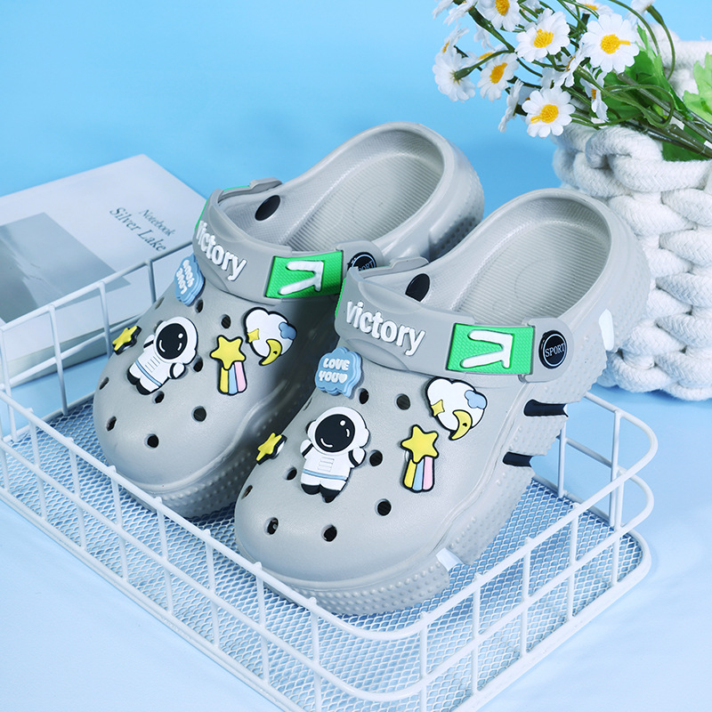 Dječje Crocs-stil sandale za dječake, protuklizne, otporne na habanje, s debelim potplatom, zatvorenim prstima, casual plažne sandale