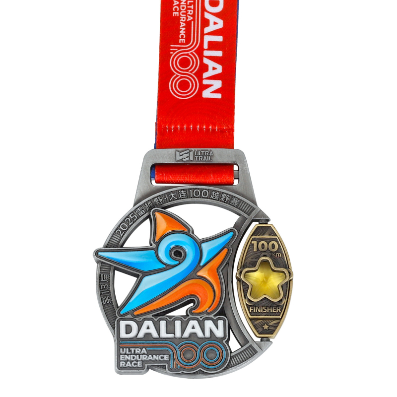 Prilagođene metalne medalje za maratonska događanja s emajliranim završetkom, memorijalne medalje za utrke