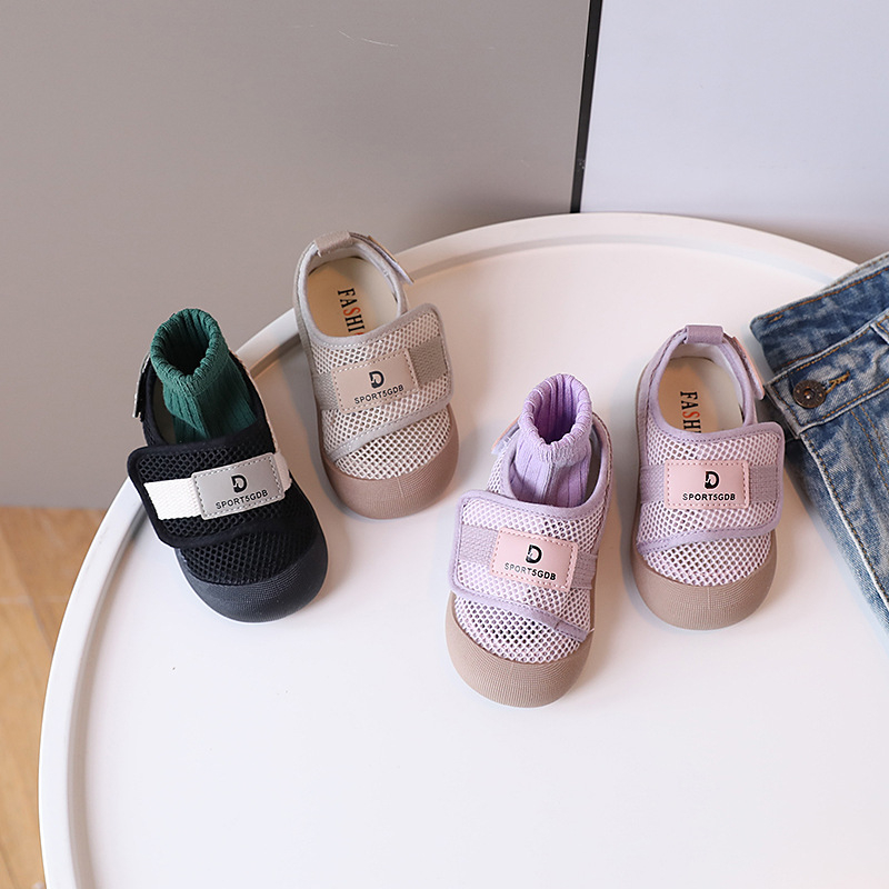 JPF24017 Dječje ljetne mrežaste sandale s Velcro zatvaračem, prozračne mrežice, korejski stil