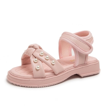Dječje ljetne sandale za djevojčice s perlama, protuklizna podstava, Velcro zatvaranje, korejski stil