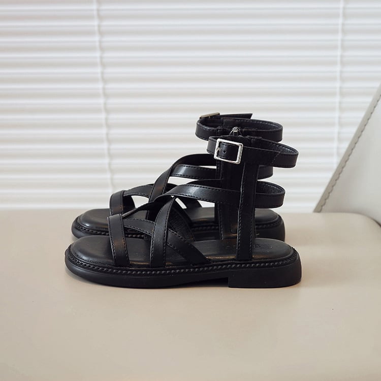 Dječje sandale za djevojčice, visok rimski stil princeze, mekana podloga, kopča na Velcro