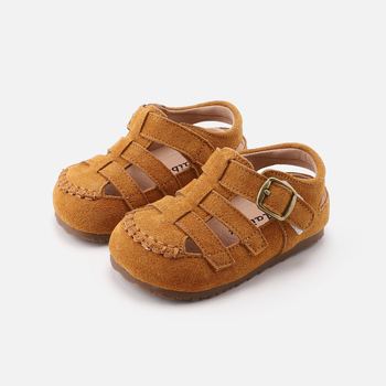 Dječje sandale s mekom potplatom i protukliznim dnom, za 10 mjeseci–3 godine, proljetni stil, kožne gladiator sandale, unisex