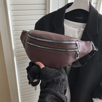 Nova muška torbica za struk u korejskom stilu, sjajna vodootporna, crossbody torba za telefon, svakodnevna i sportska upotreba