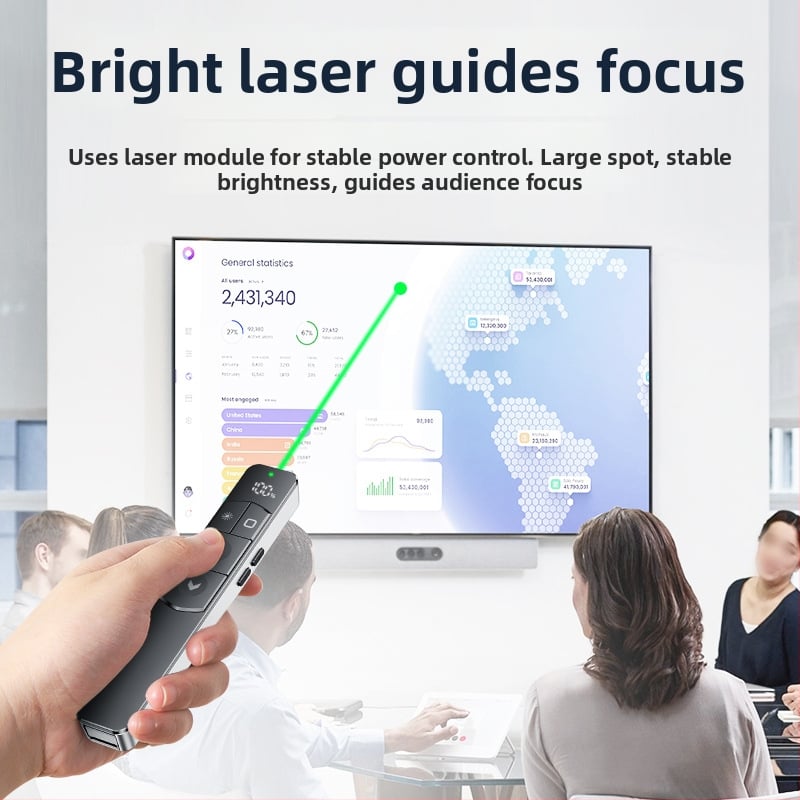 S10 laserové pero na preklápanie stránok pre multimediálnu projekciu a PPT, kancelárske stretnutia — bezdrôtové diaľkové ovládanie, nabíjateľné pero