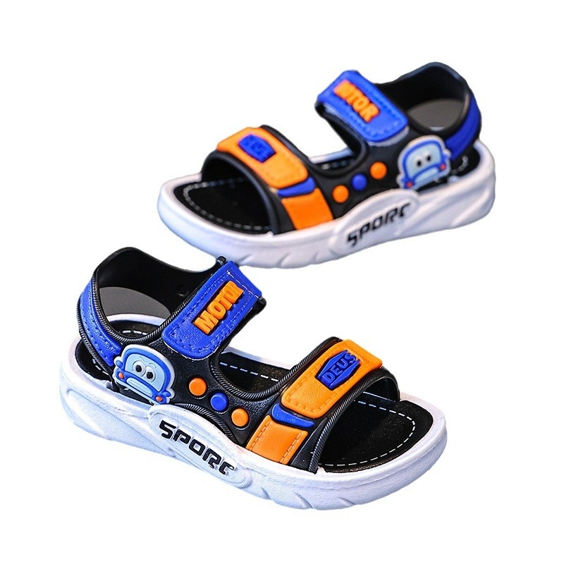 Dječje sandale s Velcro kopčom, mekana potplata, crtani motiv, plažne cipele