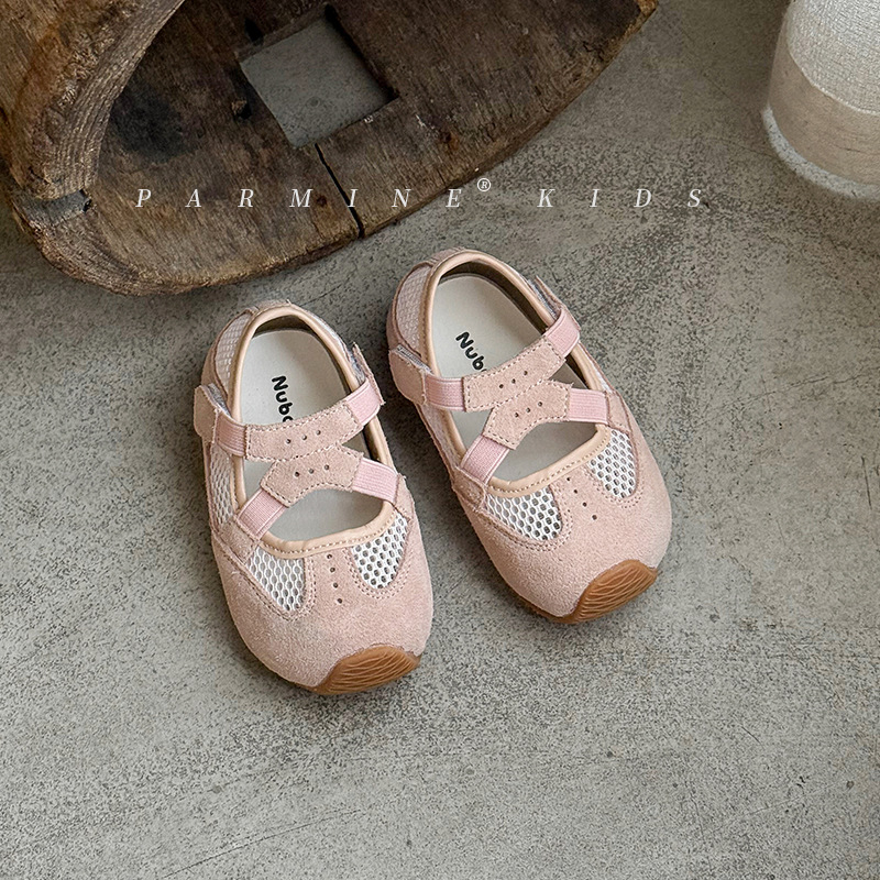 Cipele za djecu od prave kože, prozračni mrežasti gornji dio, ljetne unisex casual cipele za djecu