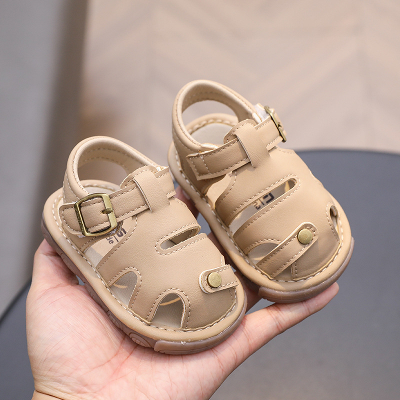 26 ljetnih piskajućih cipela za bebe 0-2 godine, unisex cipele za hodanje i sandale s mekanom podom, cartoon motiv