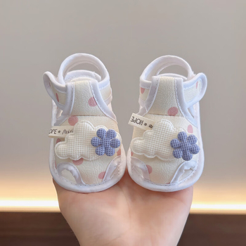 Slatke bebi sandale za ljeto, prozračni pamuk gornji dio, mekana podloga, protuklizne, za dob 0-36 mjeseci