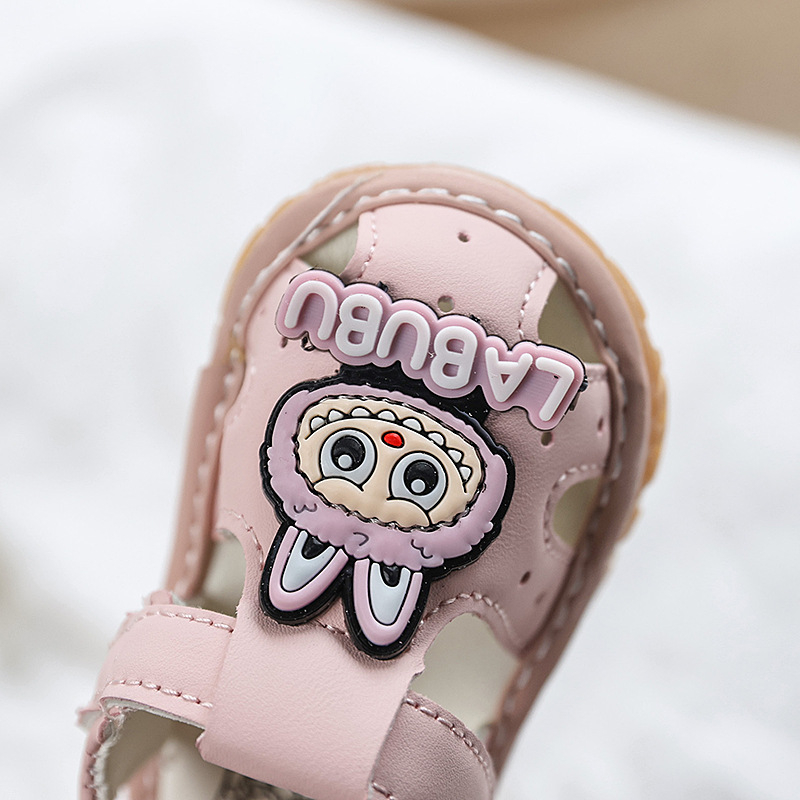 Dječje sandale za bebe 6-12 mjeseci, mekana potplata, zatvoren prst, sa zvukom cvrkutanja, protuklizne