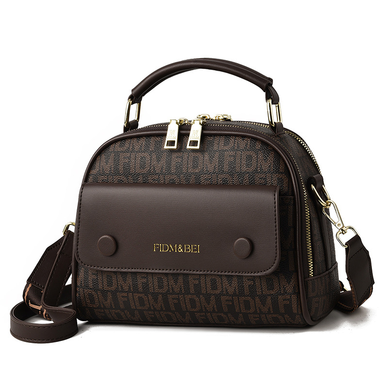 Ženska PU crossbody torba, mala kvadratna forma, 2025 novi model, svakodnevna uporaba, s jednom naramenicom i zatvaračem