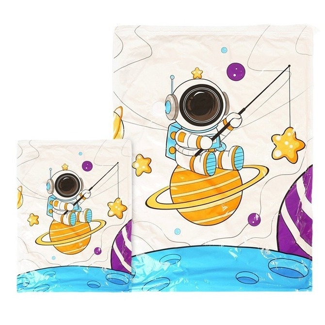Velika vakuumska torba za skladištenje, debela, s pumpom, astronautska tema