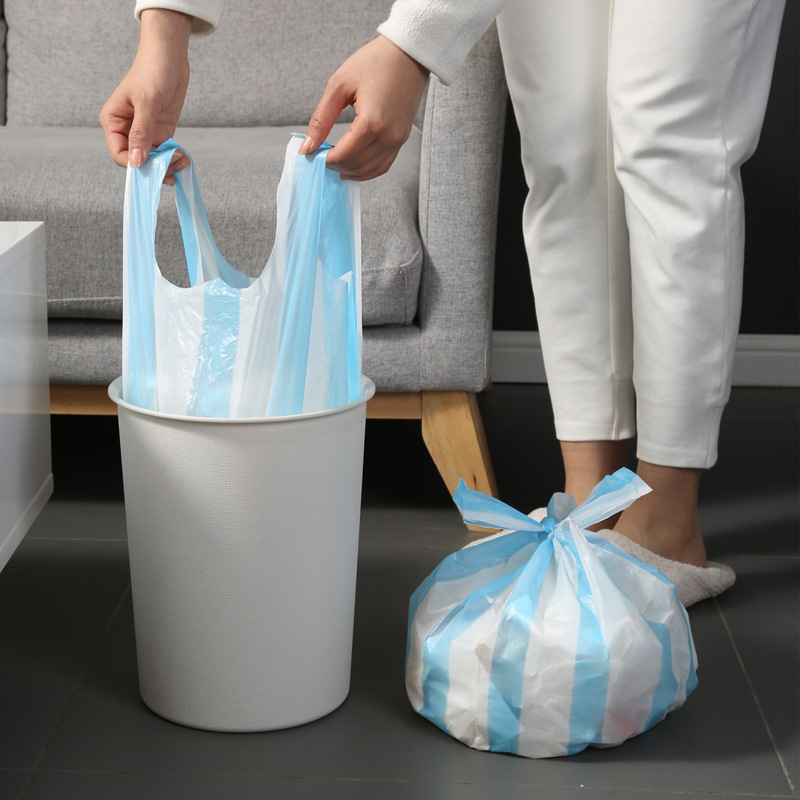Kućne vrećice za otpad dvobojne, prenosive, debeli dizajn, vest-stil kuhinjske plastične vrećice