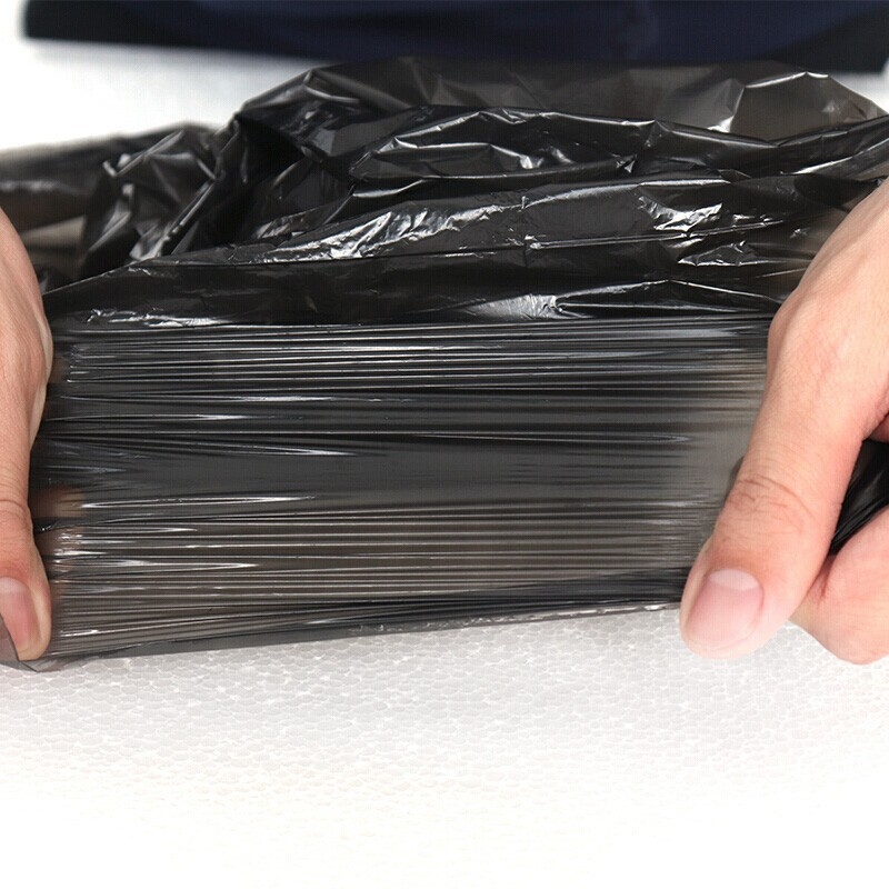 Debeli jednokratni vrećice za kućanstvo, velike veličine, s držalom, ravnim otvorom, crne, veleprodajni paket malih vrećica
