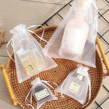 Mrežasta vrećica s vrpcom za aromatične vrećice, sapun i nakit