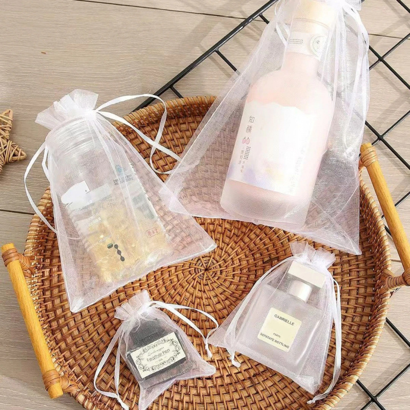 Mrežasta vrećica s vrpcom za aromatične vrećice, sapun i nakit