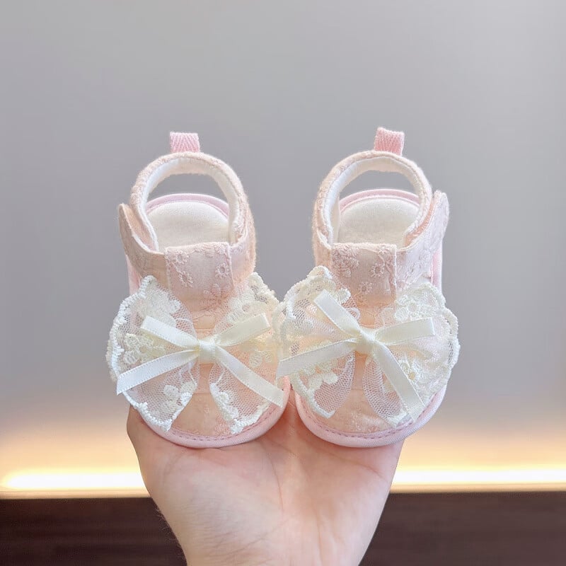 Ljetne cipele za bebe djevojčice, mekana potplata, prozračnost, protuklizne, Velcro zatvaranje, princesin uzorak s biljem i cvijećem, 6–12 mjeseci