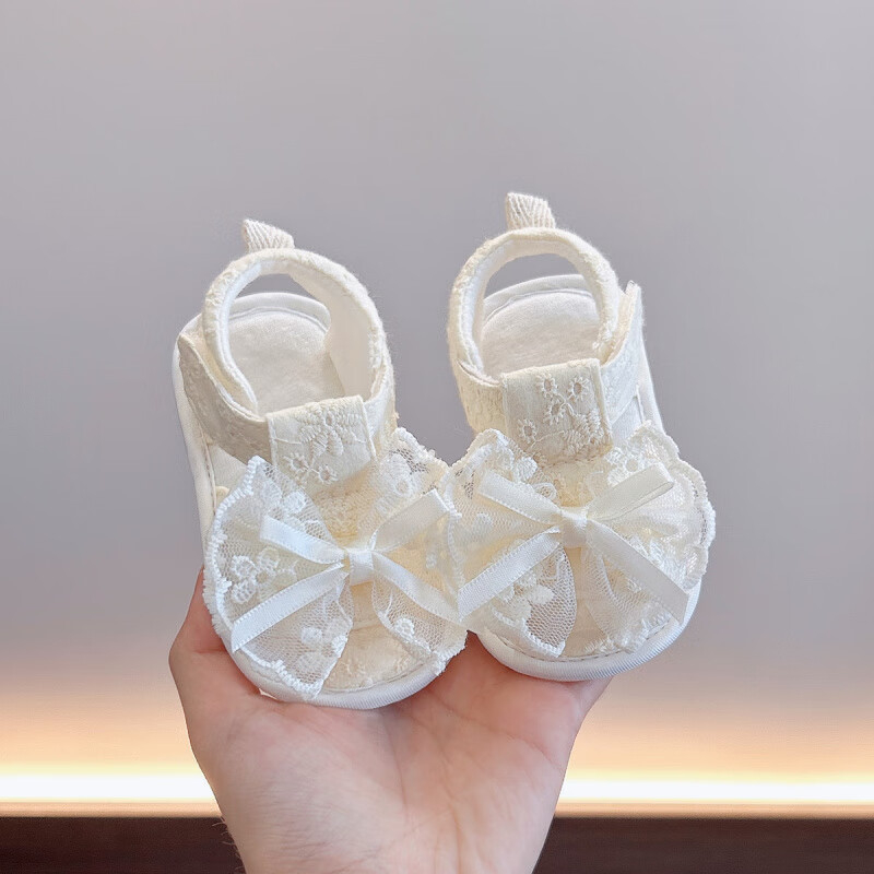 Ljetne cipele za bebe djevojčice, mekana potplata, prozračnost, protuklizne, Velcro zatvaranje, princesin uzorak s biljem i cvijećem, 6–12 mjeseci