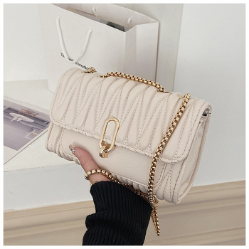 Ženska crossbody torba 2025 trend, plisirana, visokokvalitetna, mala kvadratna PU torba