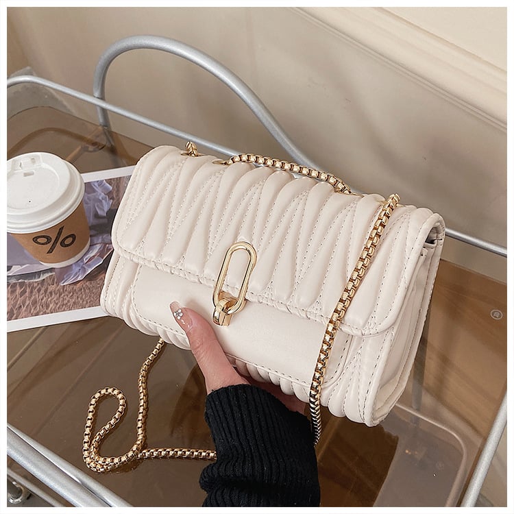 Ženska crossbody torba 2025 trend, plisirana, visokokvalitetna, mala kvadratna PU torba
