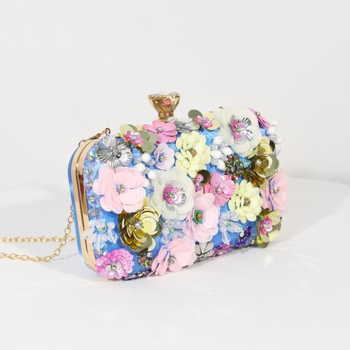 Nova ženska PVC clutch torbica, elegantna večernja i banketna torbica s cvjetnim dizajnom