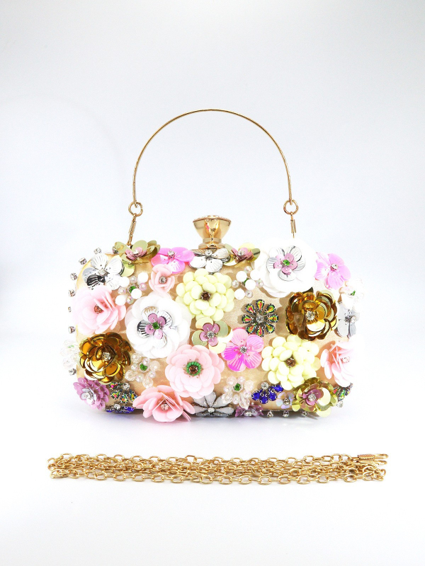 Nova ženska PVC clutch torbica, elegantna večernja i banketna torbica s cvjetnim dizajnom