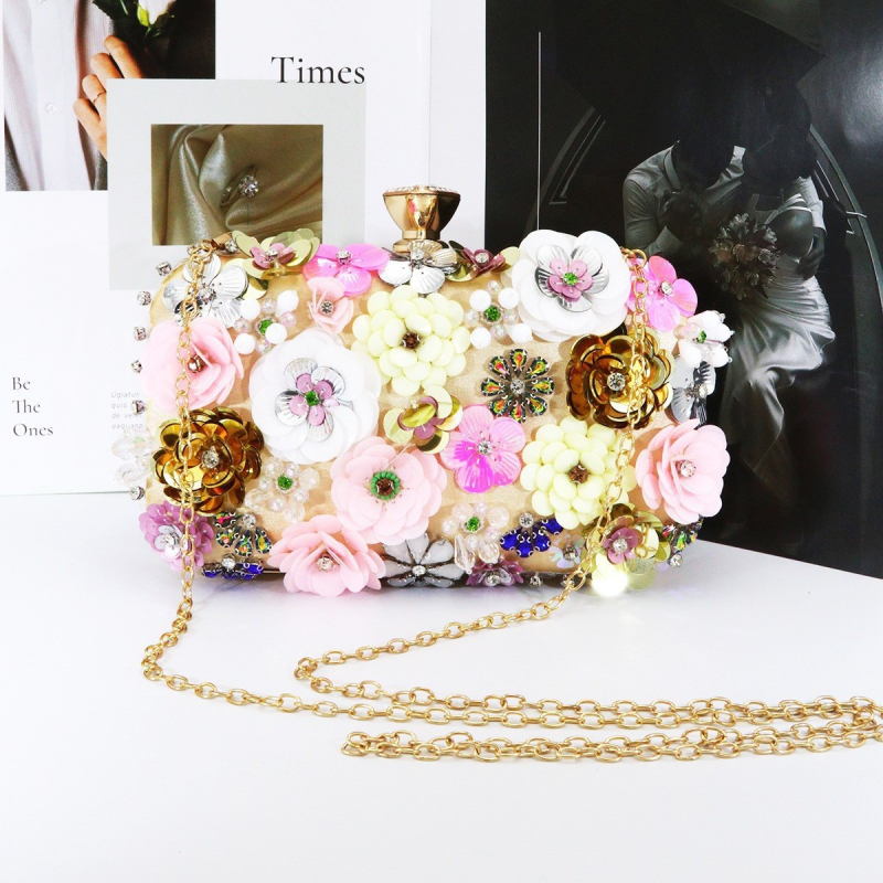 Nova ženska PVC clutch torbica, elegantna večernja i banketna torbica s cvjetnim dizajnom