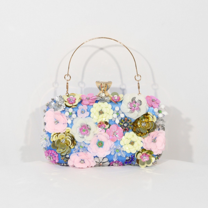Nova ženska PVC clutch torbica, elegantna večernja i banketna torbica s cvjetnim dizajnom