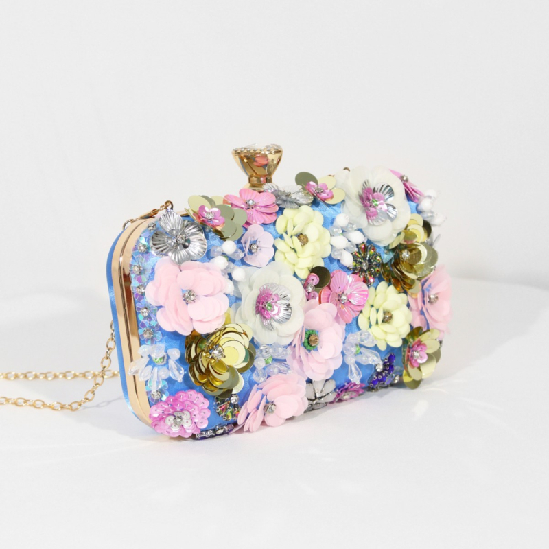 Nova ženska PVC clutch torbica, elegantna večernja i banketna torbica s cvjetnim dizajnom