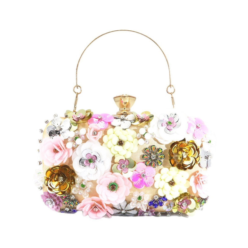 Nova ženska PVC clutch torbica, elegantna večernja i banketna torbica s cvjetnim dizajnom