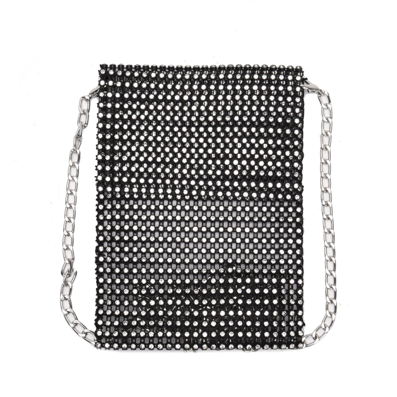 Ženska crossbody torba 2026, europski i američki stil, pročišćeni lančani dizajn, mrežasti džep za telefon, mali kvadratni oblik, PU materijal