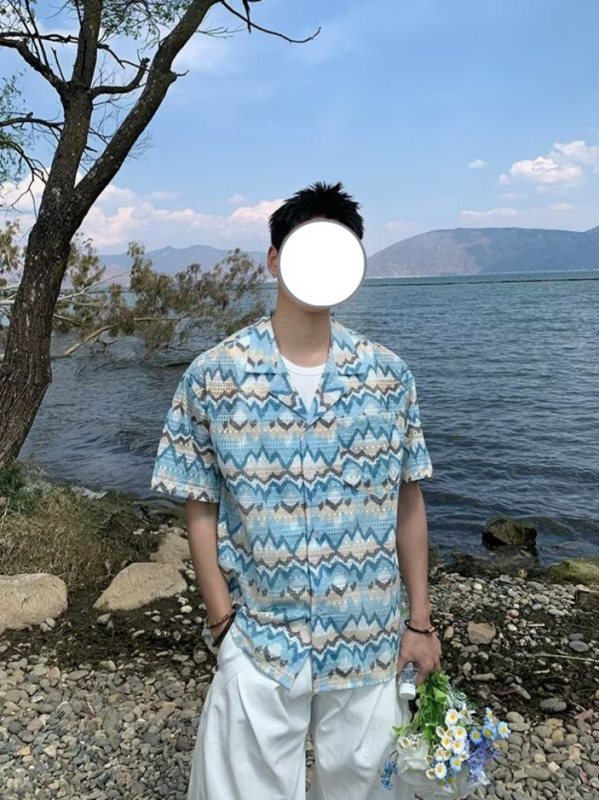 Unisex košulja za odmor u retro stilu, kratki rukav, ležeran kroj, havaijski stil