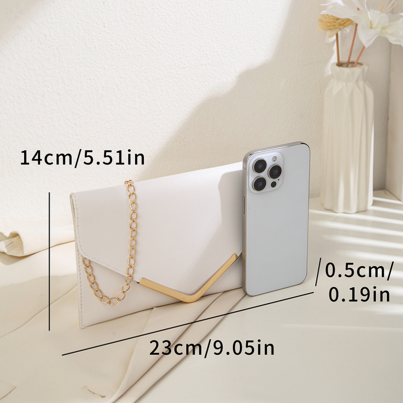 Ženska večernja torbica s lancem, mini kvadratnog oblika, ručno nošenje i remen za rame ili crossbody