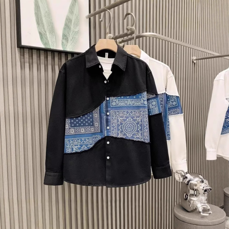 Férfi patchwork mintásing tavasz–őszre, modern stílusú, kiváló minőségű