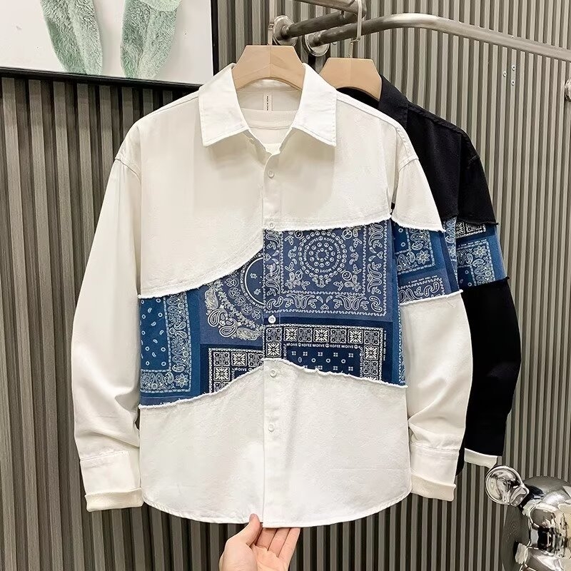 Férfi patchwork mintásing tavasz–őszre, modern stílusú, kiváló minőségű