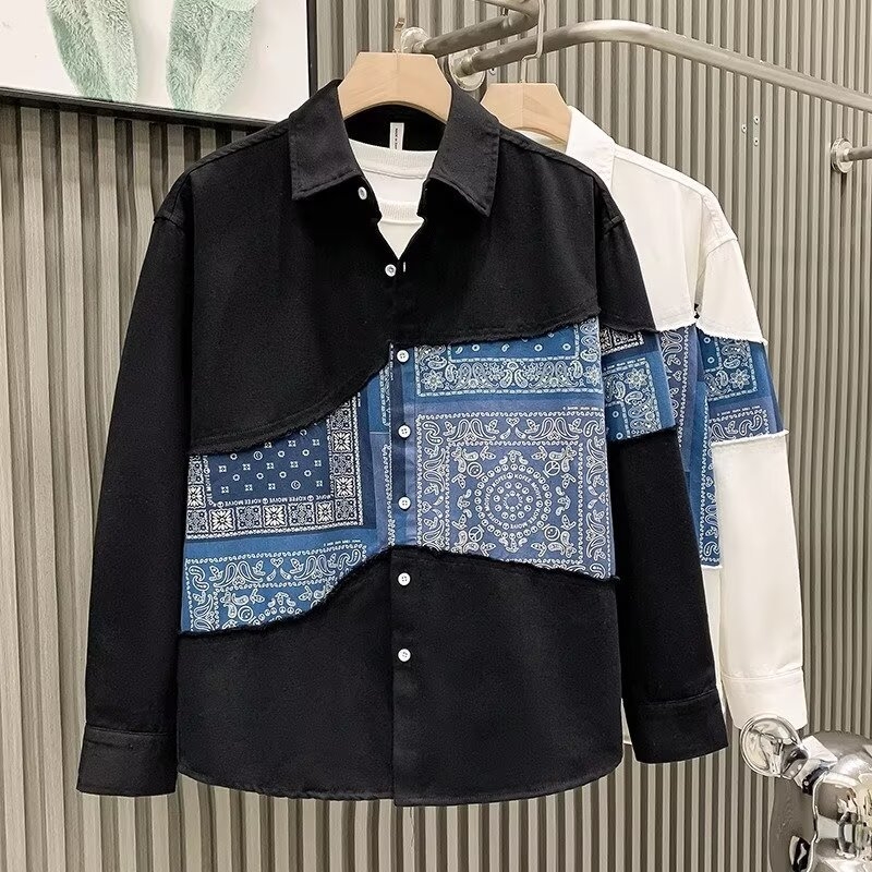 Férfi patchwork mintásing tavasz–őszre, modern stílusú, kiváló minőségű