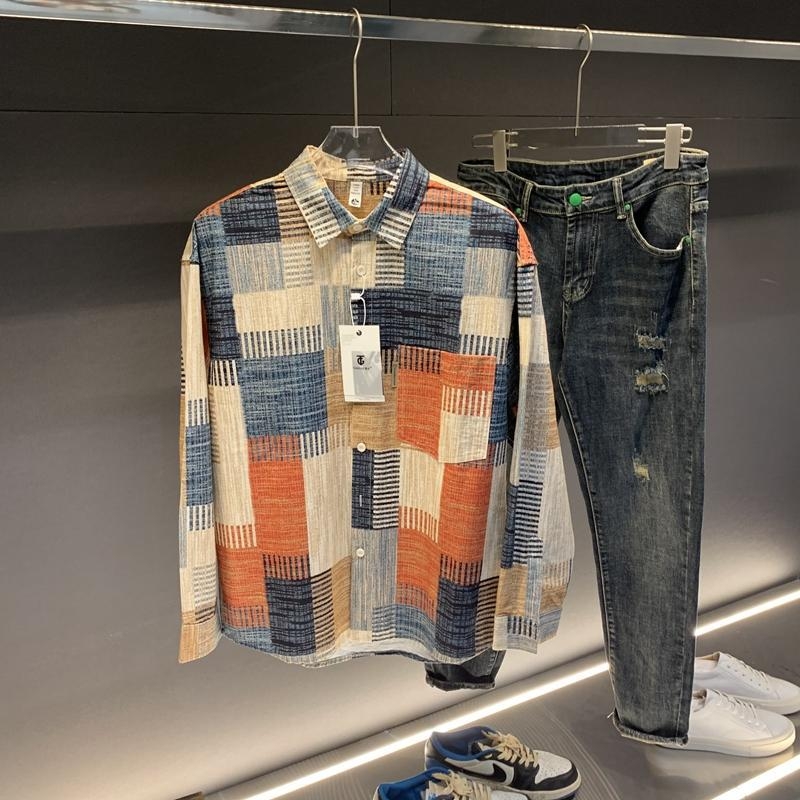 Muška košulja s dugim rukavima, slobodnog kroja, hongkonški stil, premium casual odjeća za proljeće i jesen