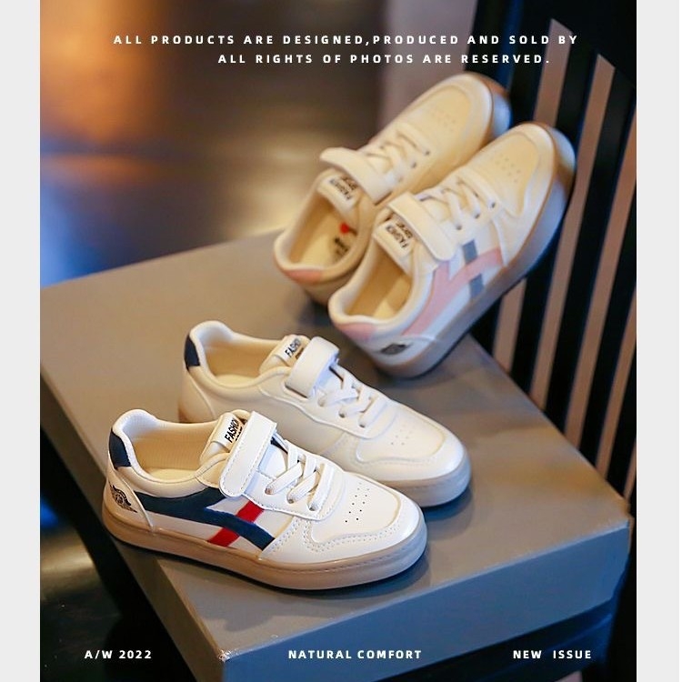 Dječje bijele casual tenisice, korejskog stila, niski profil, unisex, proljeće i jesen