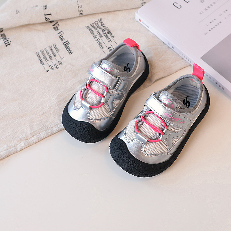 Dječje mrežaste prozračne tenisice s Velcro kopčom, gornji dio od veluru, protuklizna mekana potplat, proljeće-jesen 2025, unisex, za djecu od 1 do 6 godina