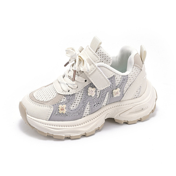 Dječje tenisice za djevojčice, mrežasti gornji dio, prozračan dizajn, mekani đon, stil chunky dad shoes, svestrane svakodnevne obuće za djecu, proljetni model 2026