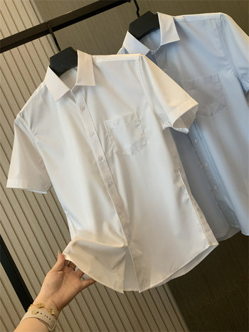 Poslovna serija Slim-Fit muška košulja s kratkim rukavima, bez glačanja, Tencel Lyocell, ljeto