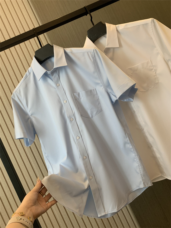 Poslovna serija Slim-Fit muška košulja s kratkim rukavima, bez glačanja, Tencel Lyocell, ljeto