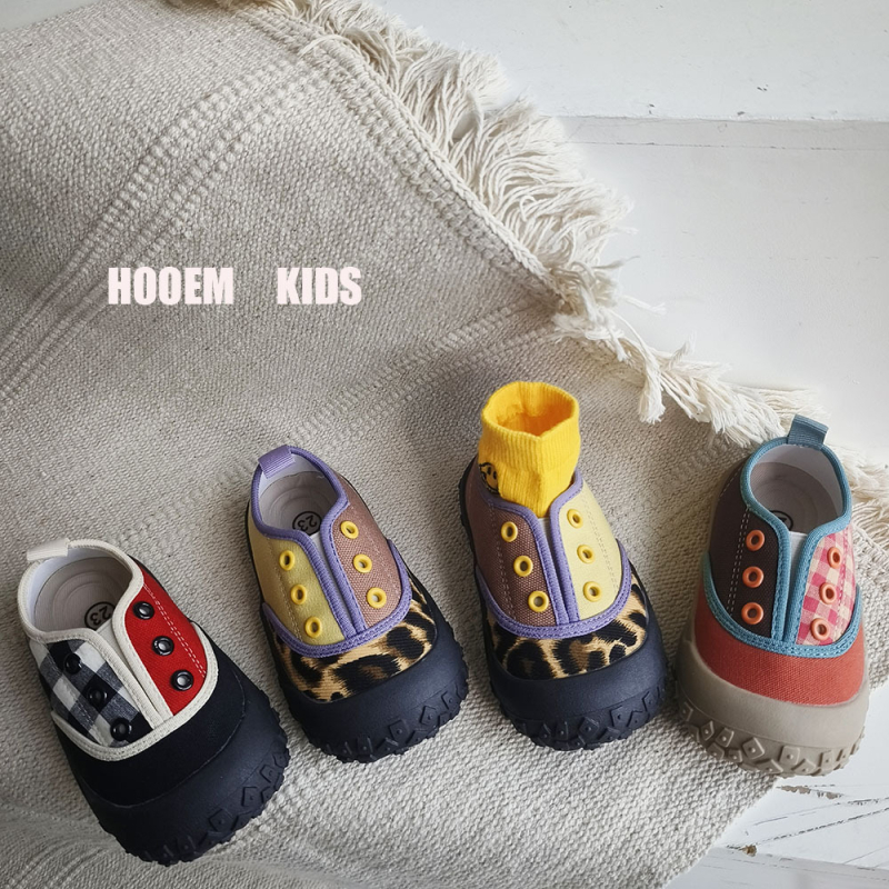 2025 Dječje tenisice s kontrastnim blokovima boja, kariranim uzorkom, slip-on, mekana potplata, platnene tenisice, unisex