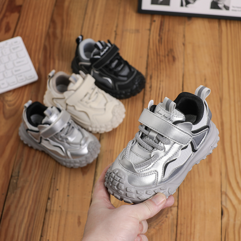Djeca tenisice s Velcro trakom, protuklizne, proljeće–jesen, casual Dad Shoes stil, mekom potplatom