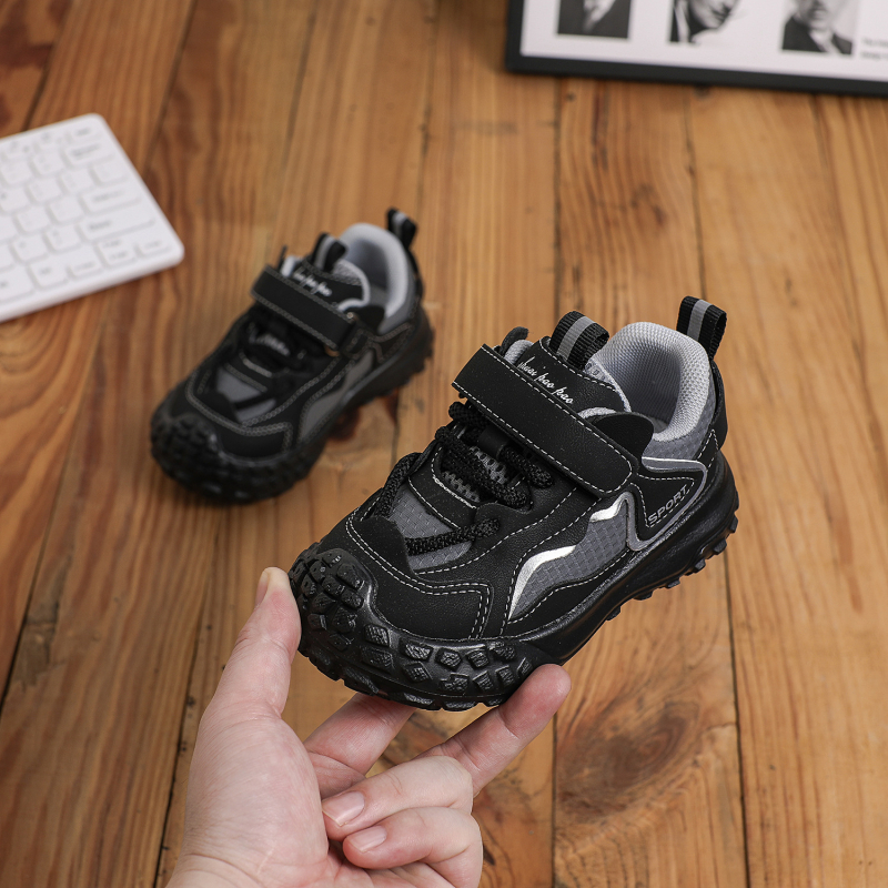 Djeca tenisice s Velcro trakom, protuklizne, proljeće–jesen, casual Dad Shoes stil, mekom potplatom