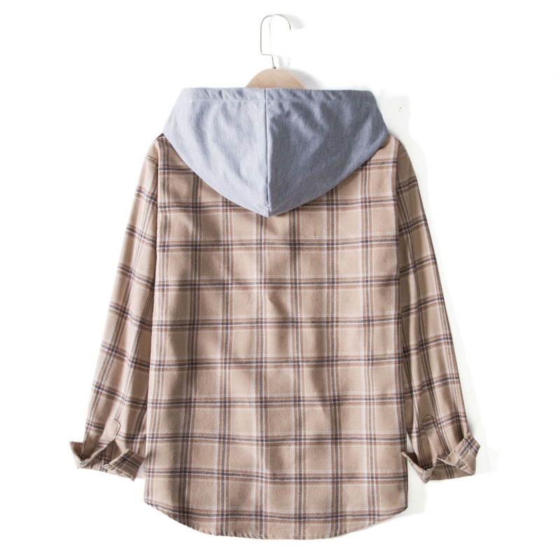 Muška košulja s dugim rukavima, slim fit, karirano patchwork, velika veličina, jesensko-zimska moda
