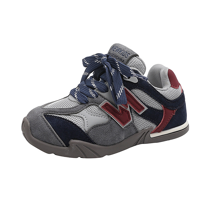 Jesenske 2025 dječje tenisice u korejskom stilu, unisex, casual s mekanom potplatom, protuklizne, niski gornji dio, Velcro kopčanje