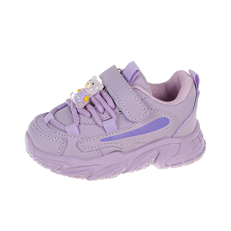 Dječje chunky tenisice u stilu dad shoes s umjetnom kožom, plišanim unutarnjim podstavom, Velcro zatvarač, gumena potplat; povećavaju visinu, vodootporne, lagane, protuklizne dječje tenisice